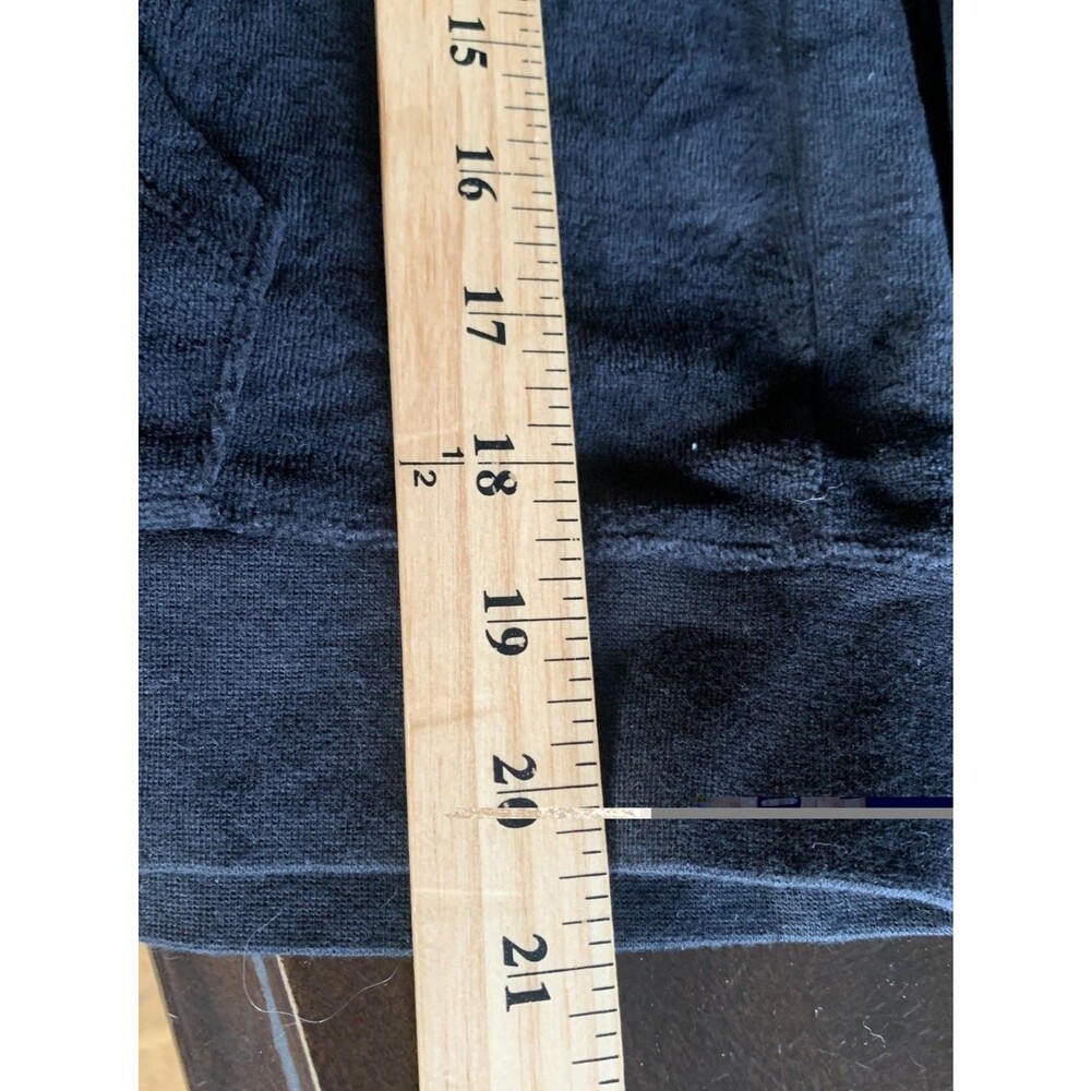 Y2K Vintage Juicy Couture Black Velour Faux Fur Track Jacket Small Mcbling Fall - Picture 8 of 8